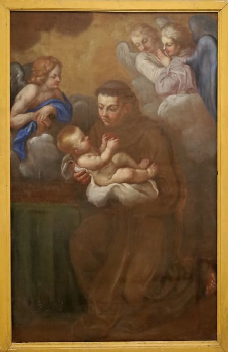 Benedetto Luti — Sant'Antonio con Gesù Bambino e angeli